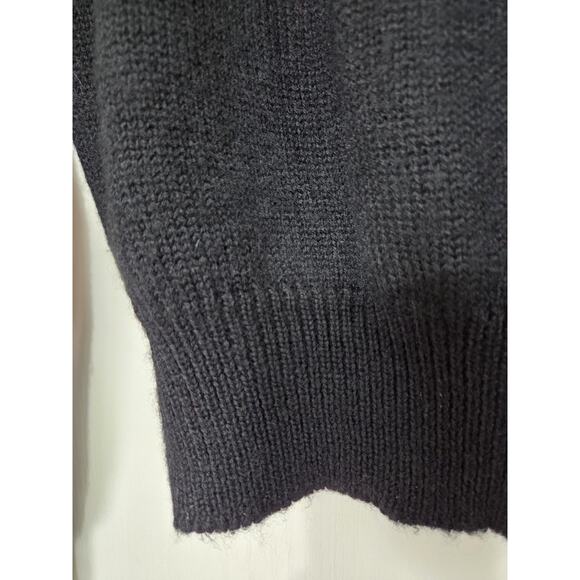 Meister Black Classic New Wool Vintage High Neck Knit Ski Sweater Women's Medium - Picture 6 of 10